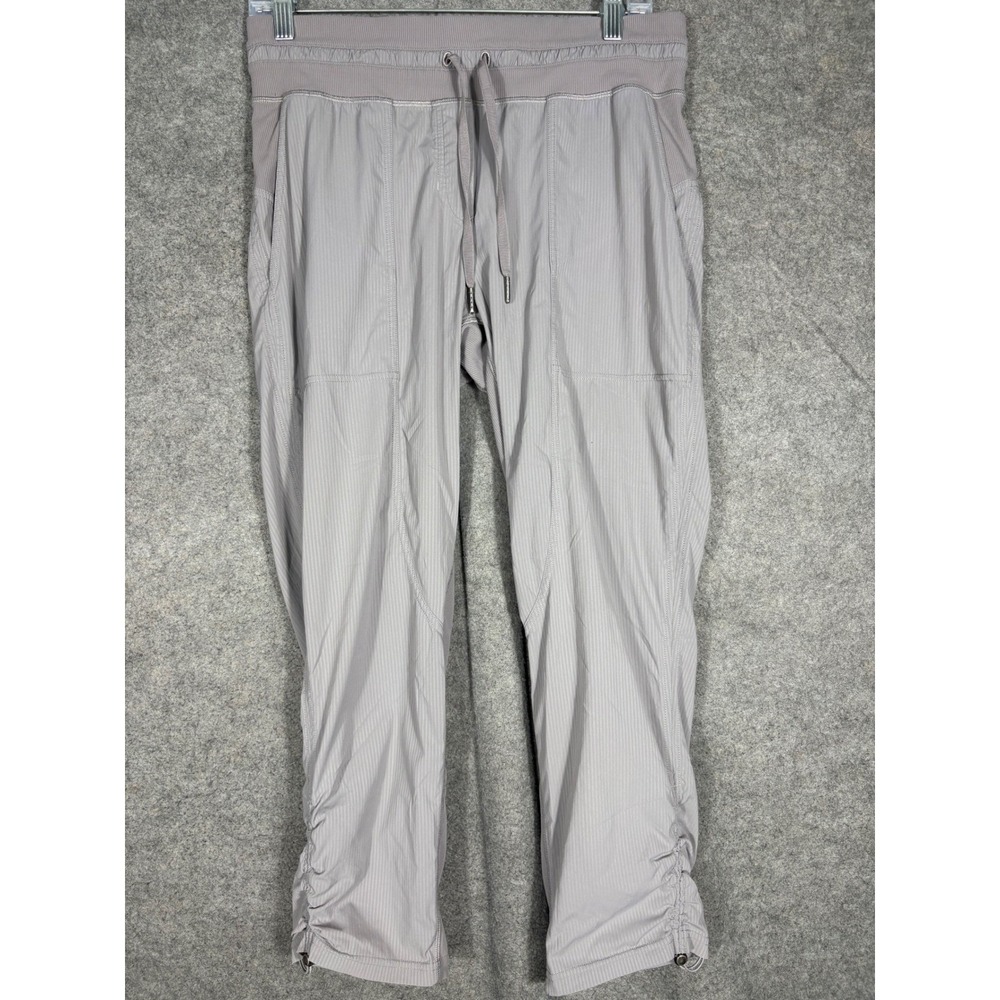 Lululemon Studio Pant II Unlined Lavender Grey Pinstripe Joggers W5AV9S Size 8